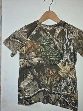 Kids' Magellan Camo Hunt Gear Short Sleeve Shirt - Brown/Green Boys Small